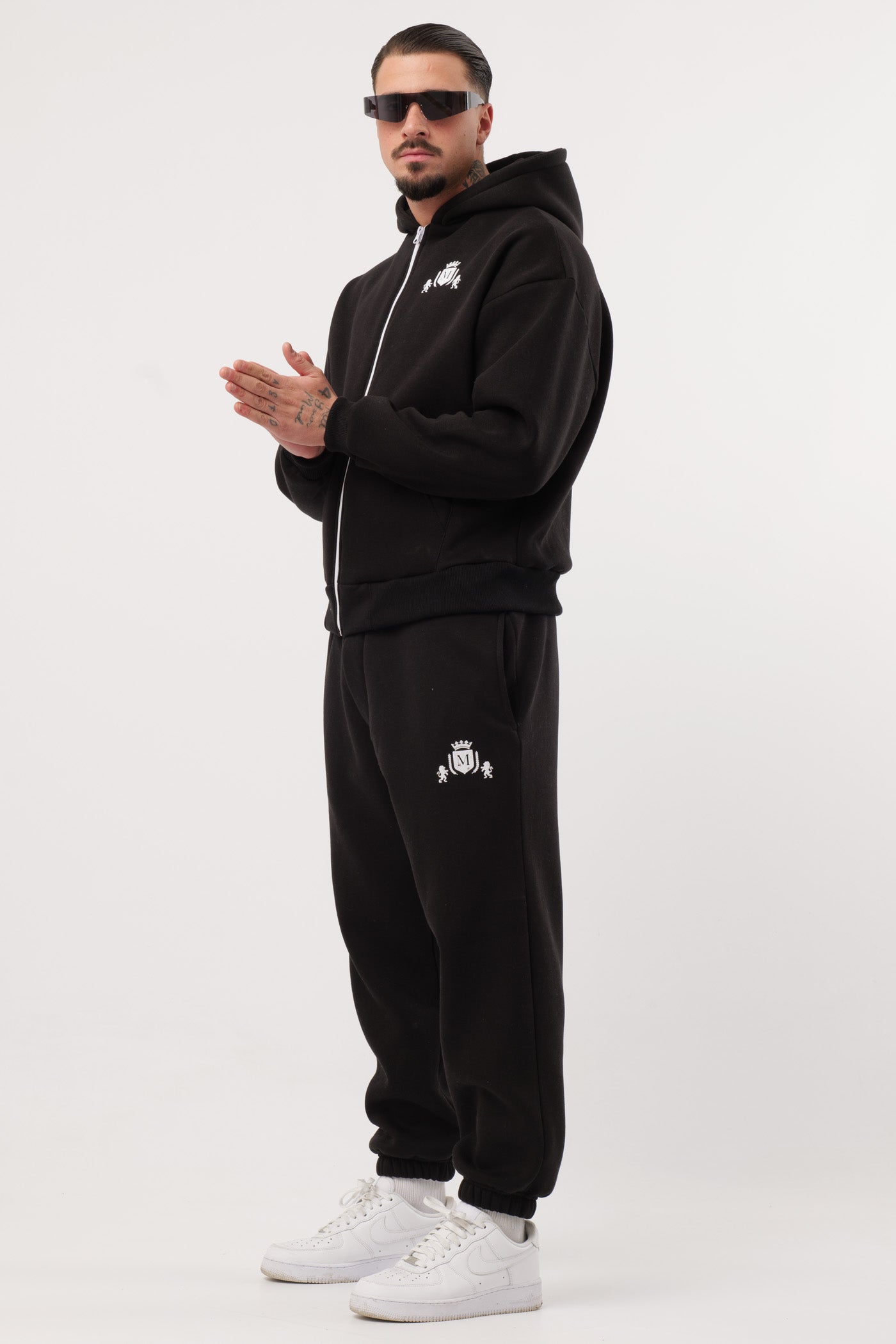 Black Zip Logo Tracksuit