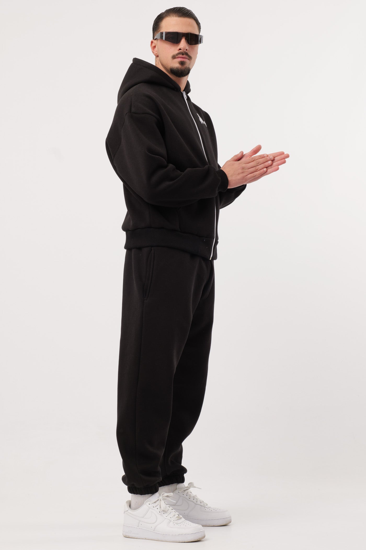 Black Zip Logo Tracksuit