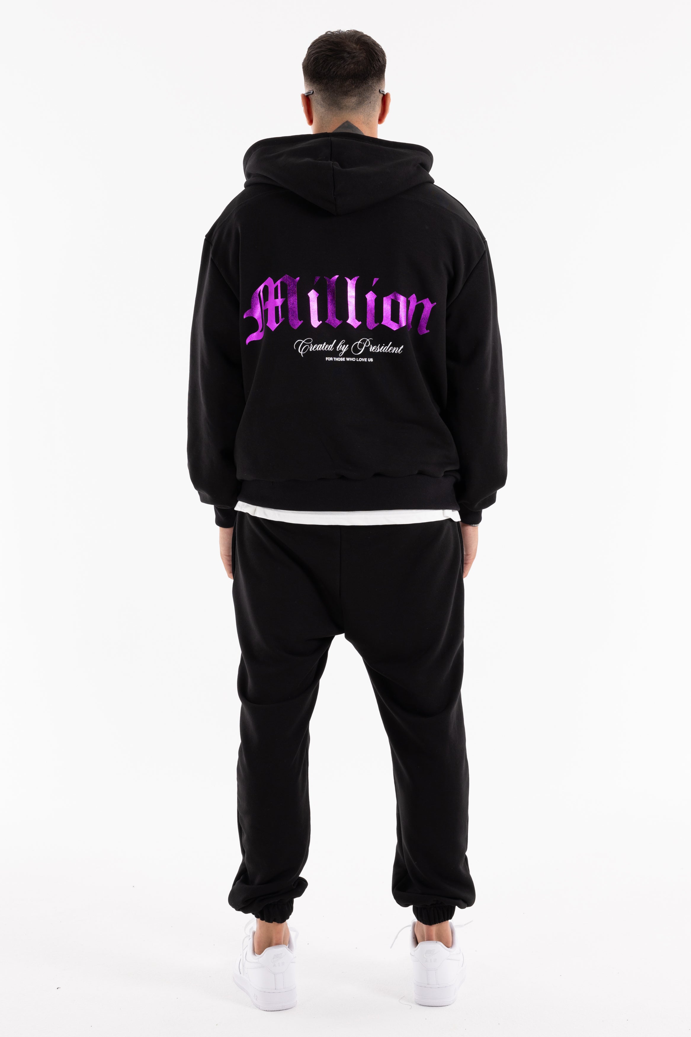 Hoodie Violet President Black