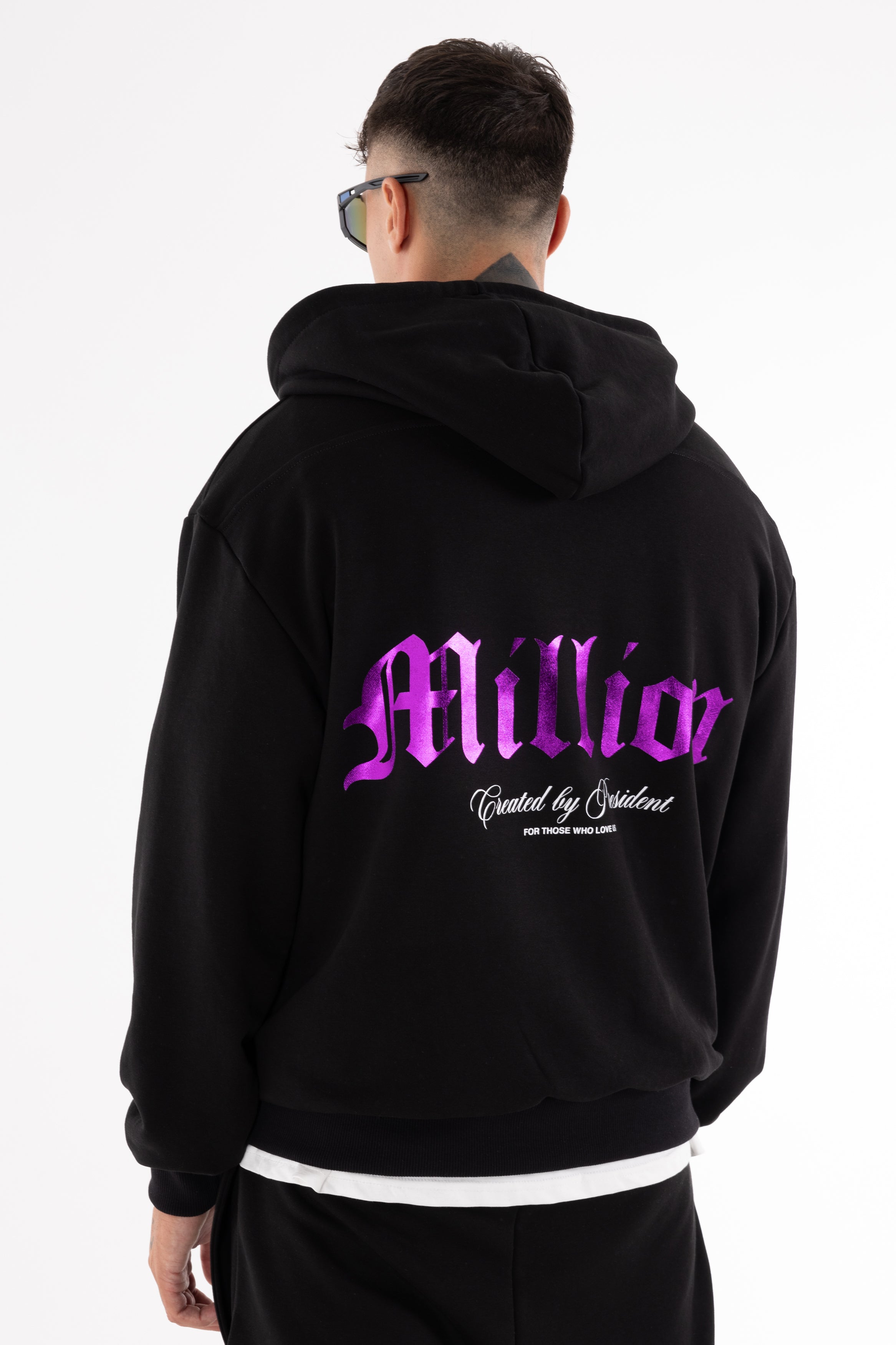 Hoodie Violet President Black