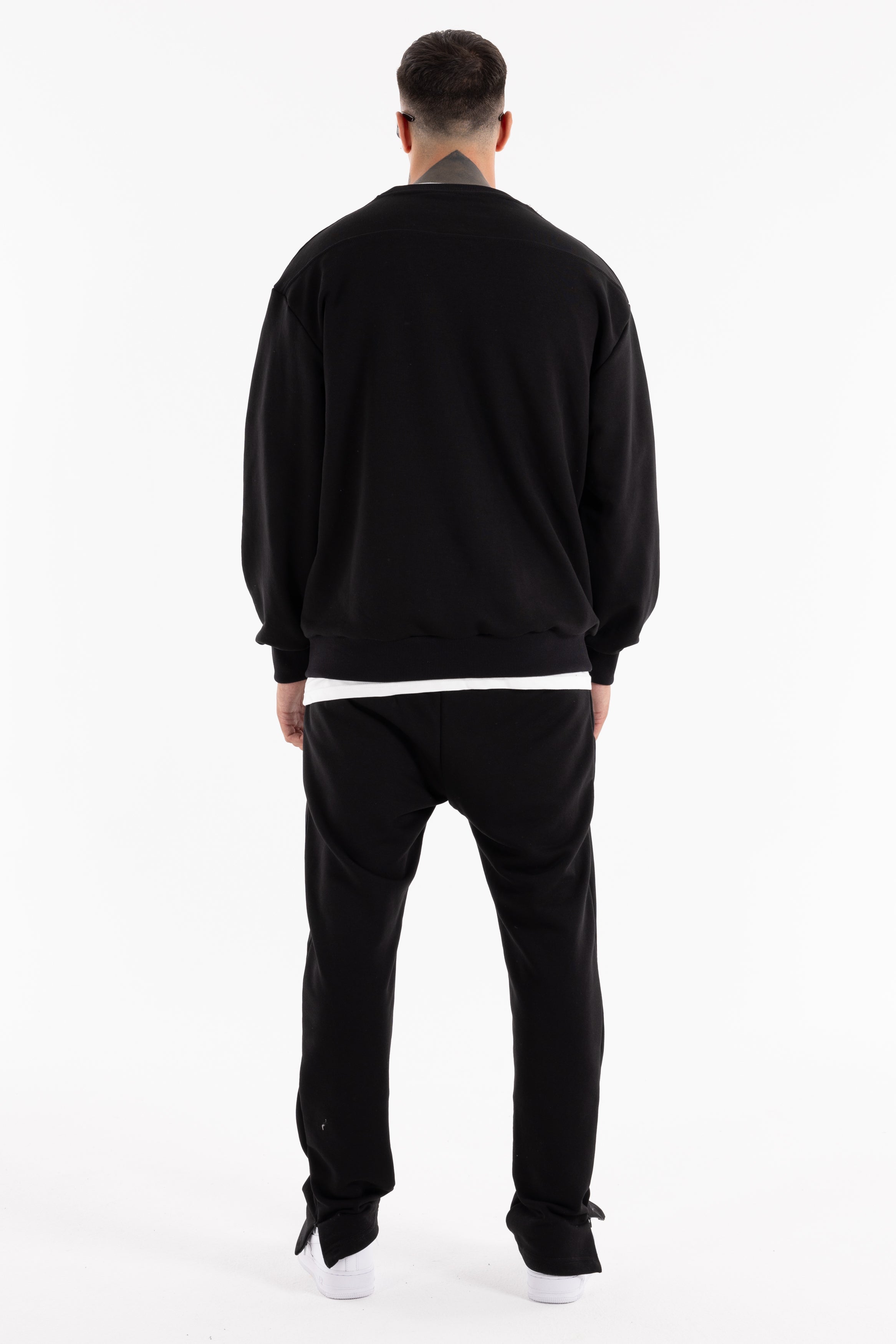 Crewneck White Cortar Black